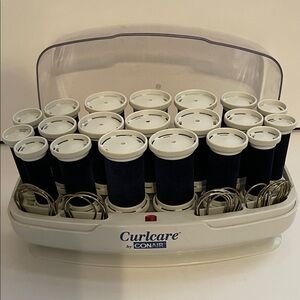 Curlcare Hair Hot Roller Set - White and Blue